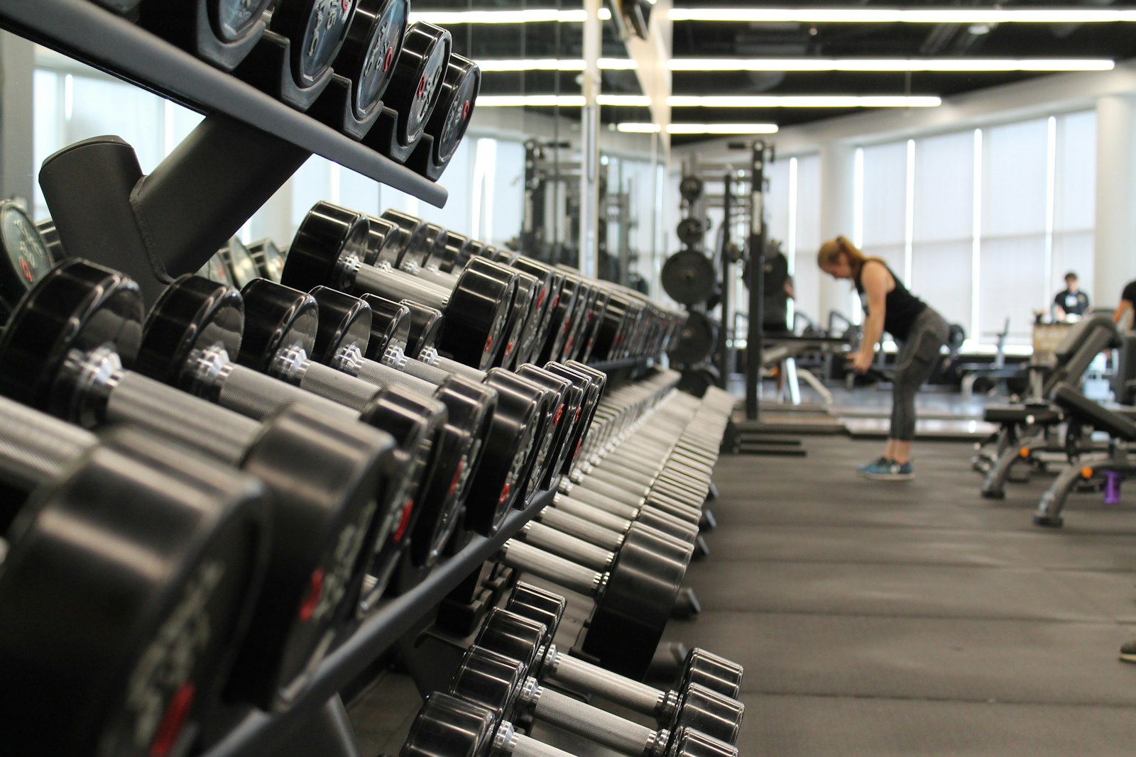 Athlete mid-session in a strength studio